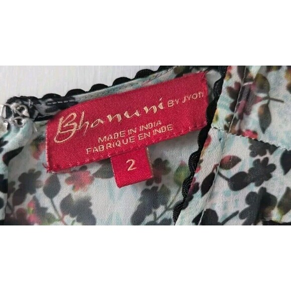 ANTHROPOLOGIE BHANUNI JYOTI LIBRA EMBROIDERED FLORAL TUNIC DRESS WOMEN'S SIZE 2 - Picture 3 of 6